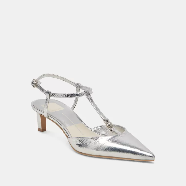 Dolce Vita Heels^LAVON HEELS SILVER DISTRESSED LEATHER