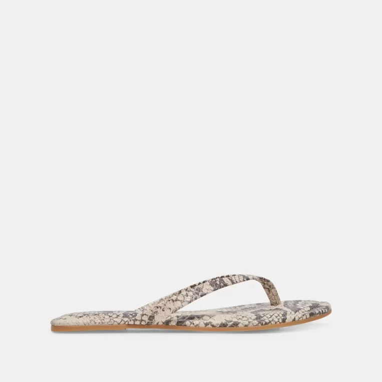 Dolce Vita Sandals^LAYNEY SANDALS BLACK WHITE EMBOSSED SNAKE