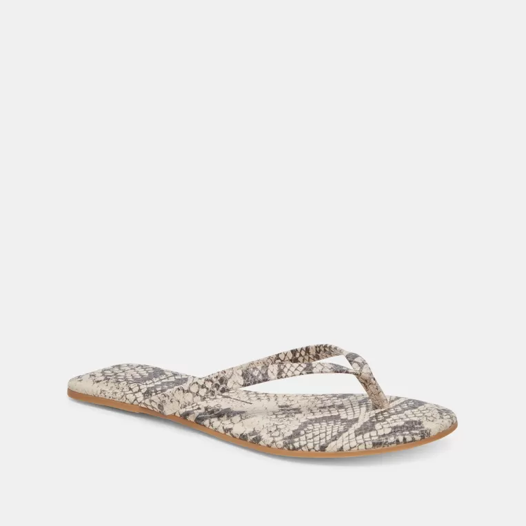 Dolce Vita Sandals^LAYNEY SANDALS BLACK WHITE EMBOSSED SNAKE