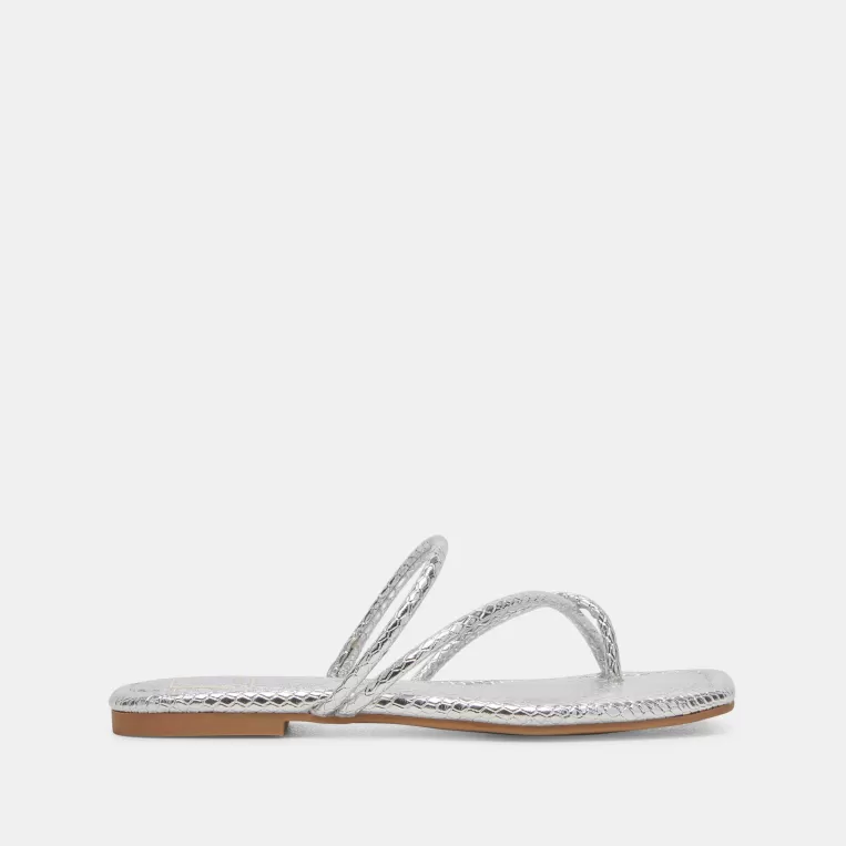 Dolce Vita Make It Metallic | Sandals^LEANNA SANDALS SILVER EMBOSSED STELLA