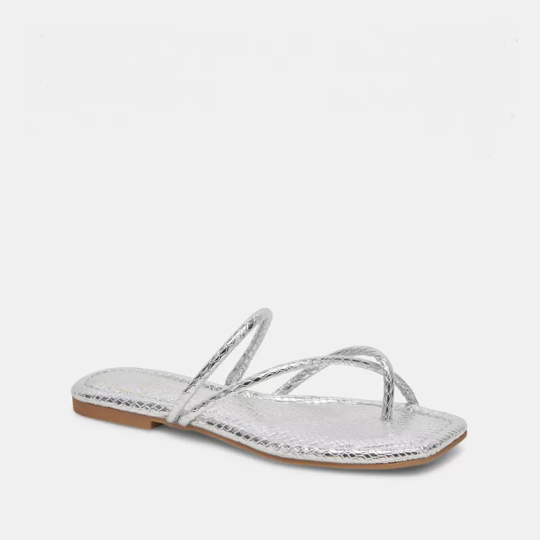 Dolce Vita Make It Metallic | Sandals^LEANNA SANDALS SILVER EMBOSSED STELLA