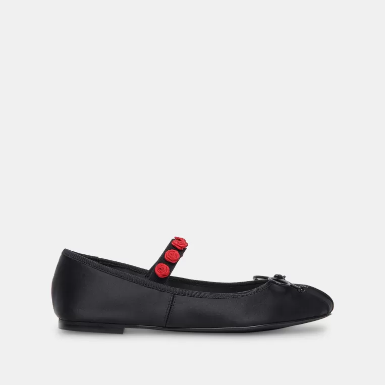 Dolce Vita Mary Janes | Ballet Flats^LILLY BALLET FLATS BLACK MULTI SATIN