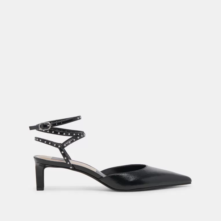 Dolce Vita Heels^LOKLYN STUD HEELS MIDNIGHT CRINKLE PATENT