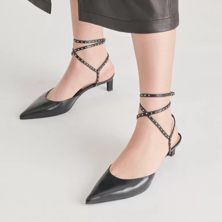 Dolce Vita Heels^LOKLYN STUD HEELS MIDNIGHT CRINKLE PATENT