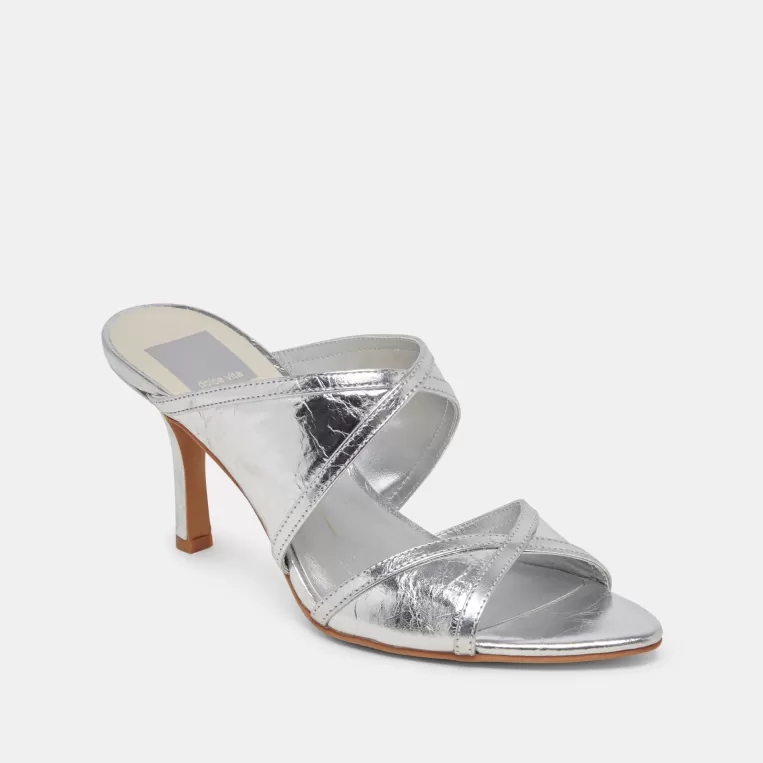 Dolce Vita Heels^MANDEL HEELS SILVER CRINKLE PATENT