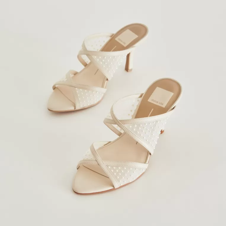 Dolce Vita Heels^MANDEL PEARL HEELS IVORY MESH