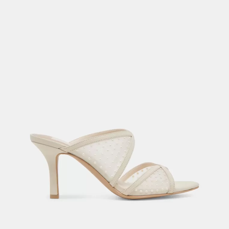 Dolce Vita Heels^MANDEL PEARL HEELS IVORY MESH