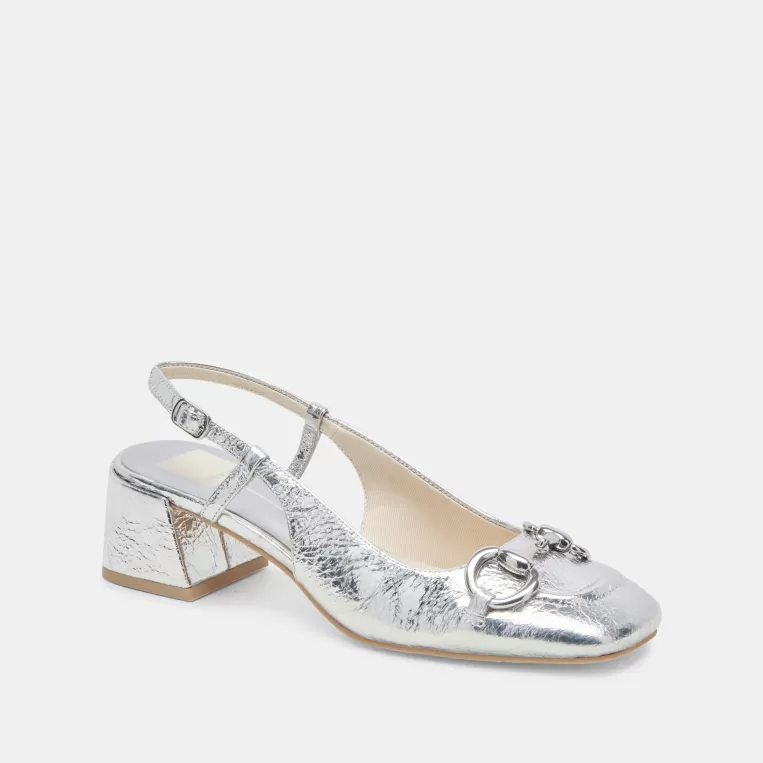 Dolce Vita Heels^MELLI HEELS SILVER DISTRESSED LEATHER