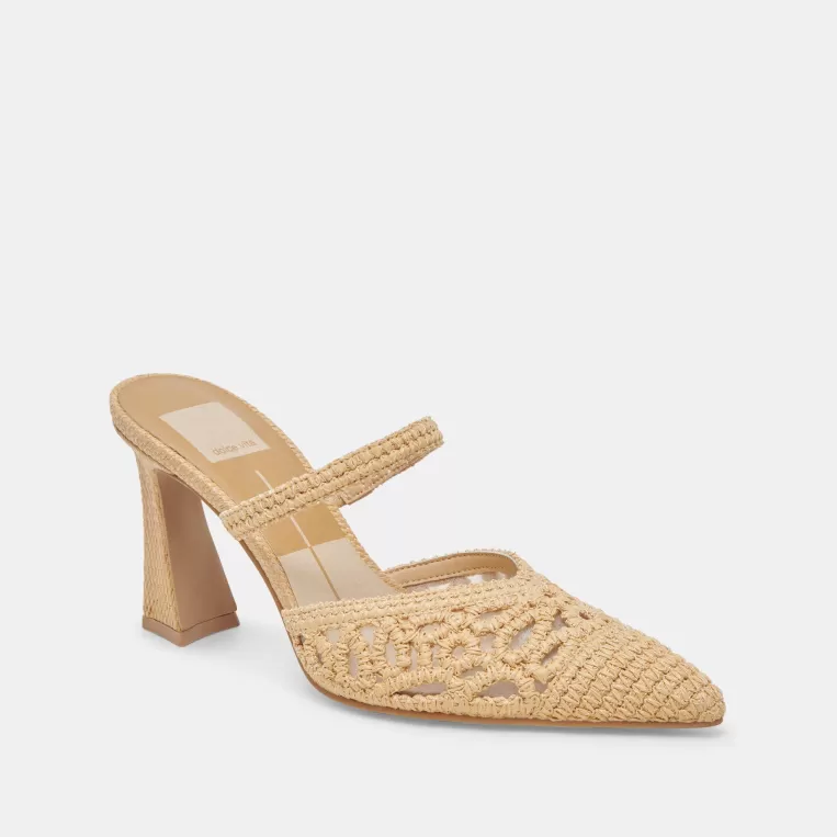 Dolce Vita Heels^NASSAU HEELS NATURAL RAFFIA