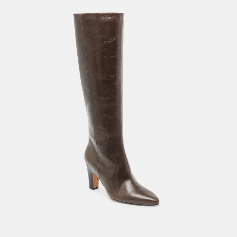 Dolce Vita Tall Boots | Wide Calf^NELAS WIDE CALF BOOTS DARK OLIVE LEATHER