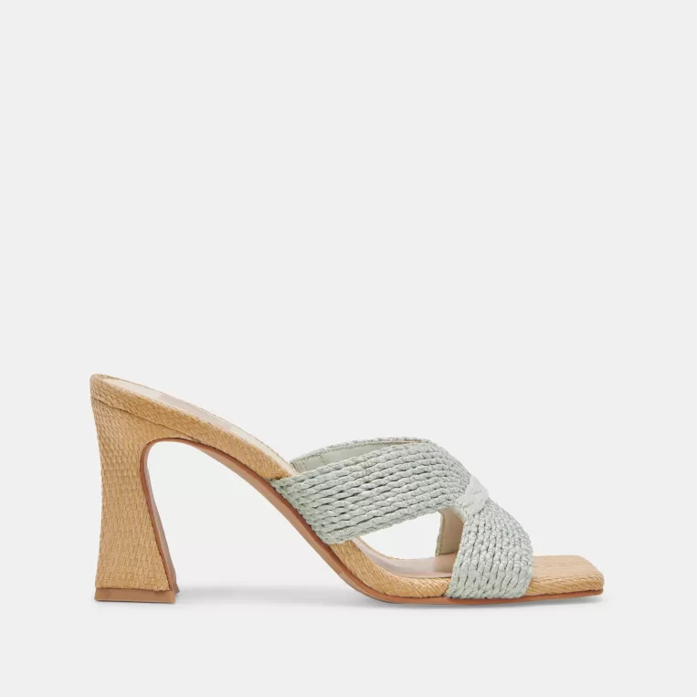 Dolce Vita Wide Widths | Heels^NITRO WIDE HEELS MINT RAFFIA