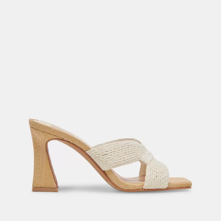 Dolce Vita Wide Widths | Heels^NITRO WIDE HEELS WHITE RAFFIA