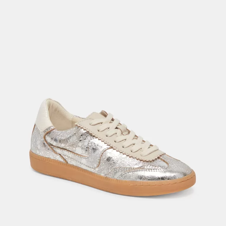 Dolce Vita Make It Metallic | Style Spotlight: Notice^NOTICE WIDE SNEAKERS SILVER DISTRESSED LEATHER