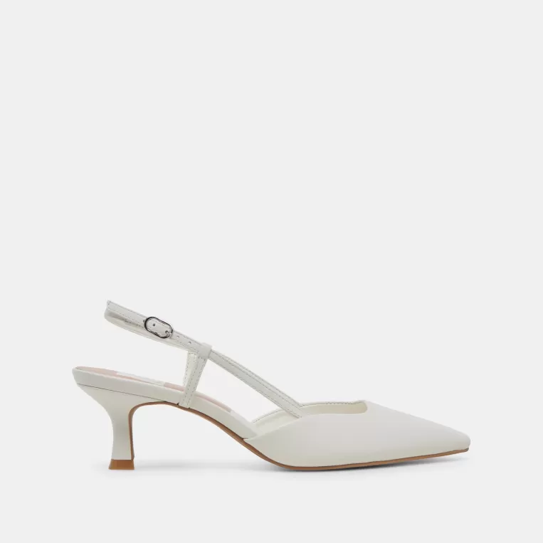 Dolce Vita Heels^ODELA HEELS WHITE LEATHER