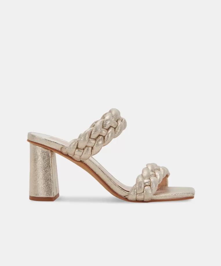 Dolce Vita Sandals | Heels^PAILY HEELS LIGHT GOLD METALLIC STELLA SUEDE