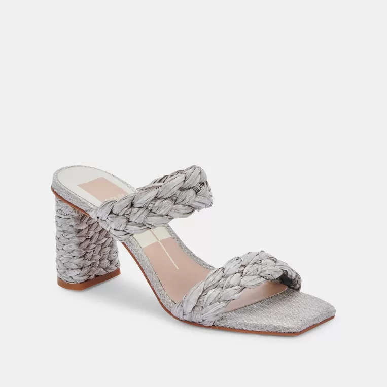 Dolce Vita Wide Widths^PAILY RAFFIA WIDES LIGHT GREY RAFFIA