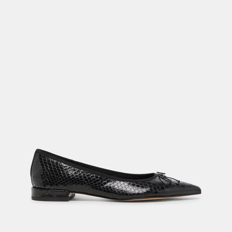 Dolce Vita Ballet Flats | Flats & Loafers^PALANI BALLET FLATS MIDNIGHT SNAKE EMBOSSED