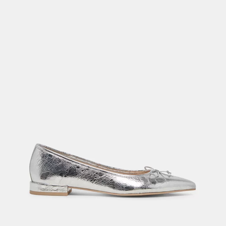 Dolce Vita Ballet Flats | Flats & Loafers^PALANI BALLET FLATS SILVER DISTRESSED LEATHER