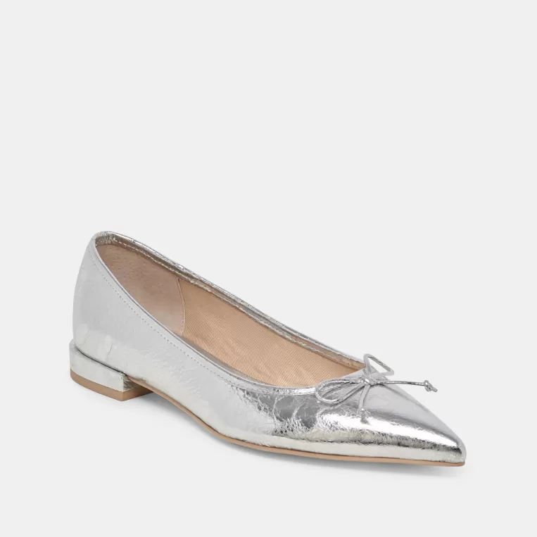 Dolce Vita Ballet Flats | Flats & Loafers^PALANI BALLET FLATS SILVER DISTRESSED LEATHER