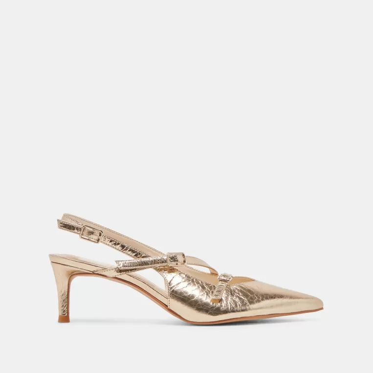 Dolce Vita Make It Metallic | Wide Widths^PAMLA MID WIDE HEELS LIGHT GOLD DISTRESSED LEATHER