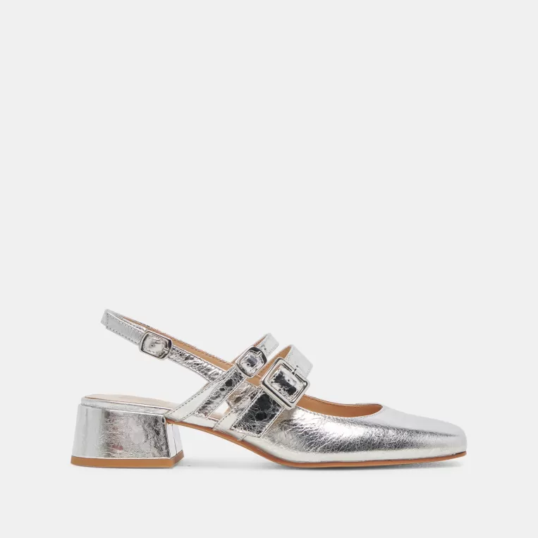 Dolce Vita Mary Janes | Heels^PATZY HEELS SILVER DISTRESSED LEATHER