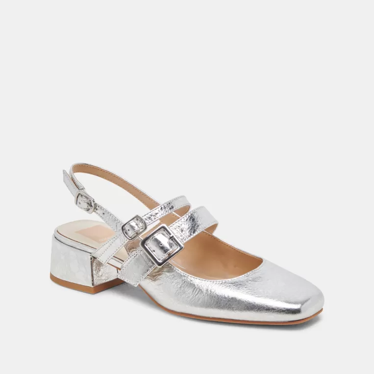 Dolce Vita Mary Janes | Heels^PATZY HEELS SILVER DISTRESSED LEATHER