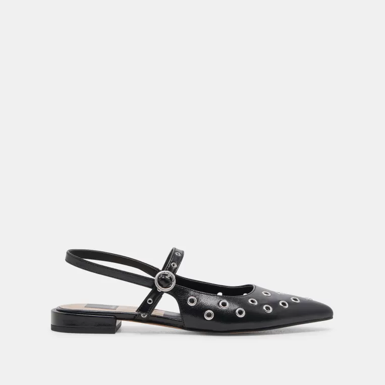 Dolce Vita Mary Janes | Ballet Flats^PENNEY STUD FLATS MIDNIGHT CRINKLE PATENT