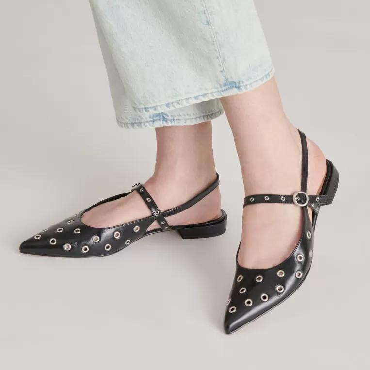 Dolce Vita Mary Janes | Ballet Flats^PENNEY STUD FLATS MIDNIGHT CRINKLE PATENT