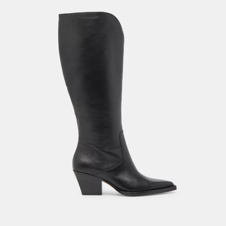 Dolce Vita Western Inspired | Tall Boots^RAJ EXTRA WIDE CALF BOOTS BLACK LEATHER