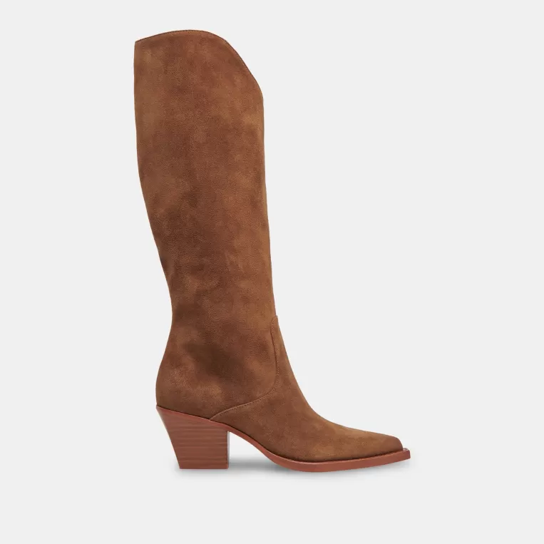 Dolce Vita Western Inspired | Tall Boots^RAJ EXTRA WIDE CALF BOOTS BROWN SUEDE