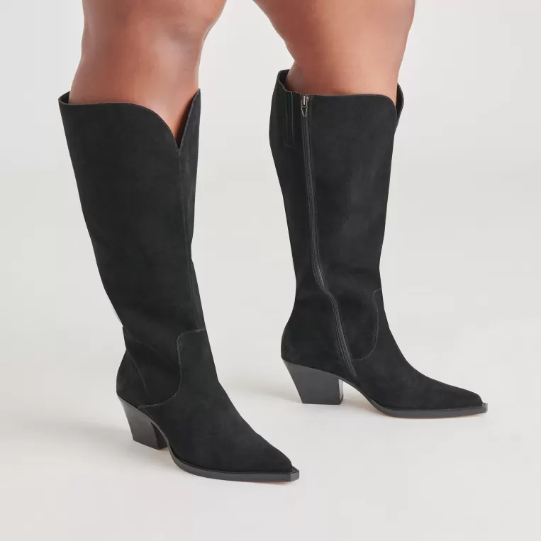 Dolce Vita Western Inspired | Tall Boots^RAJ EXTRA WIDE CALF BOOTS ONYX SUEDE