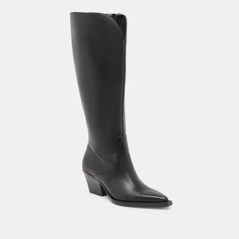 Dolce Vita Western Inspired | Tall Boots^RAJ WIDE CALF BOOTS BLACK LEATHER