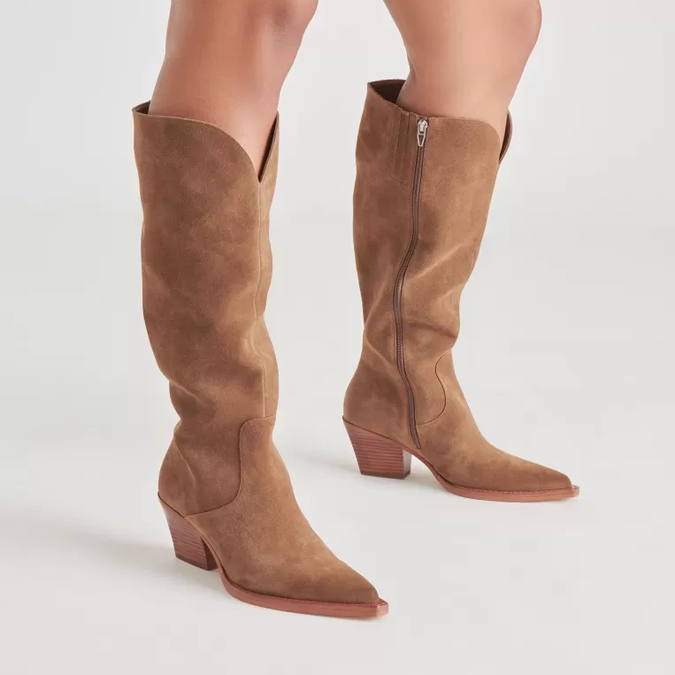 Dolce Vita Western Inspired | Tall Boots^RAJ WIDE CALF BOOTS BROWN SUEDE