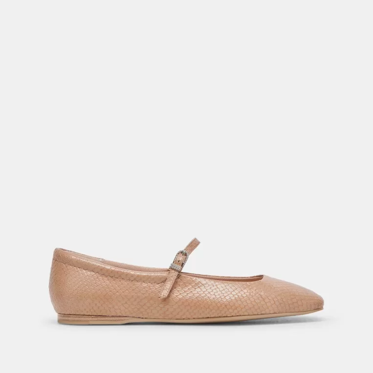 Dolce Vita Mary Janes | Ballet Flats^REYES BALLET FLATS TOFFEE SNAKE EMBOSSED