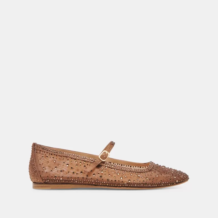 Dolce Vita Mary Janes | Ballet Flats^REYES CRYSTAL BALLET FLATS MID BROWN MESH