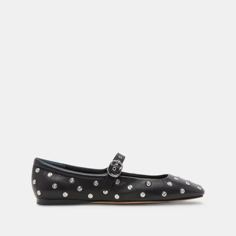 Dolce Vita Mary Janes | Ballet Flats^REYES STUD BALLET FLATS BLACK LEATHER