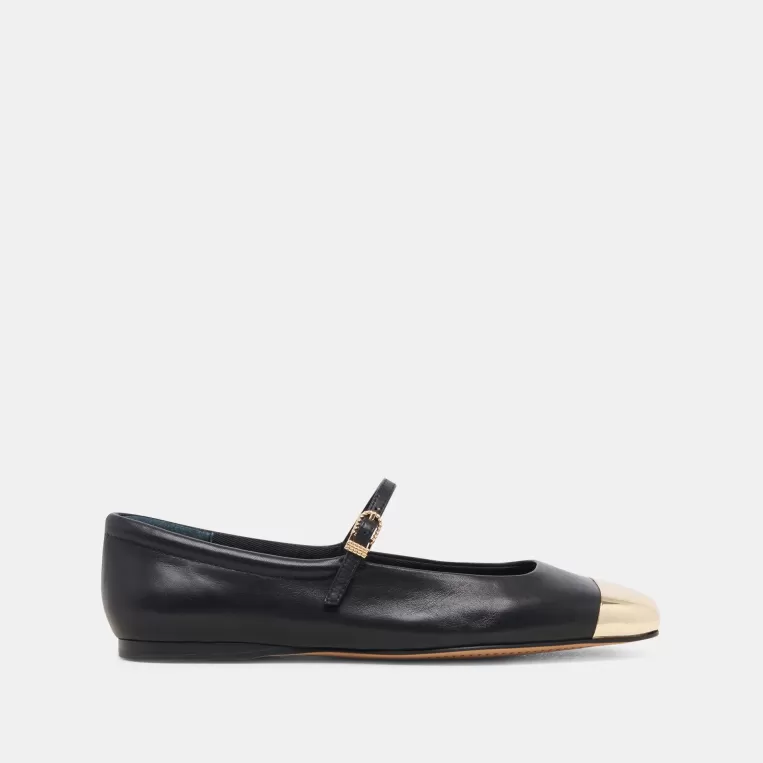 Dolce Vita Mary Janes | Ballet Flats^REYES TOE CAP BALLET FLATS BLACK LEATHER