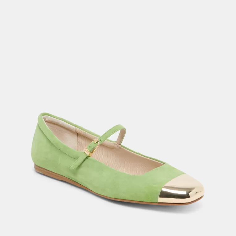 Dolce Vita Mary Janes | Ballet Flats^REYES TOE CAP BALLET FLATS LIME SUEDE