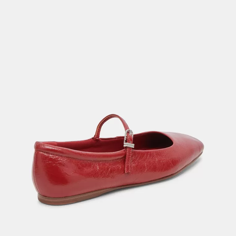 Dolce Vita Mary Janes | Ballet Flats^REYES WIDE BALLET FLATS RED CRINKLE PATENT