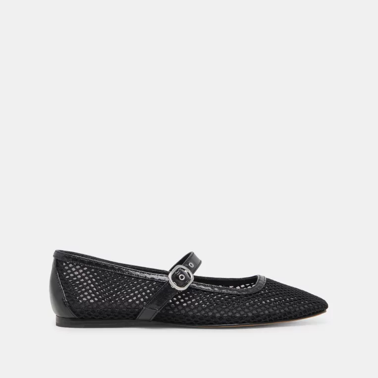 Dolce Vita Mary Janes | Ballet Flats^RODNI MESH BALLET FLATS BLACK WOVEN MESH