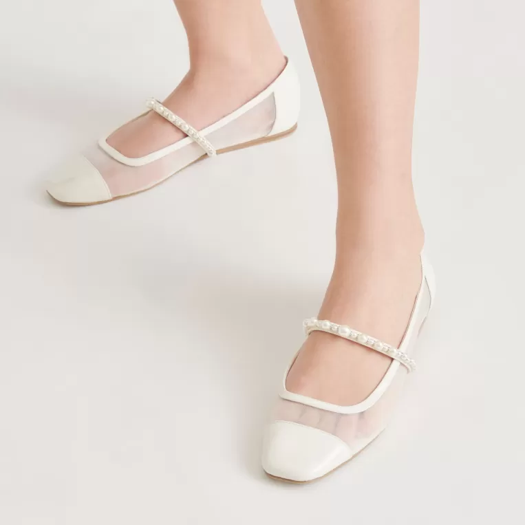 Dolce Vita Ballet Flats | Flats & Loafers^ROLLIN PEARL BALLET FLATS WHITE MESH