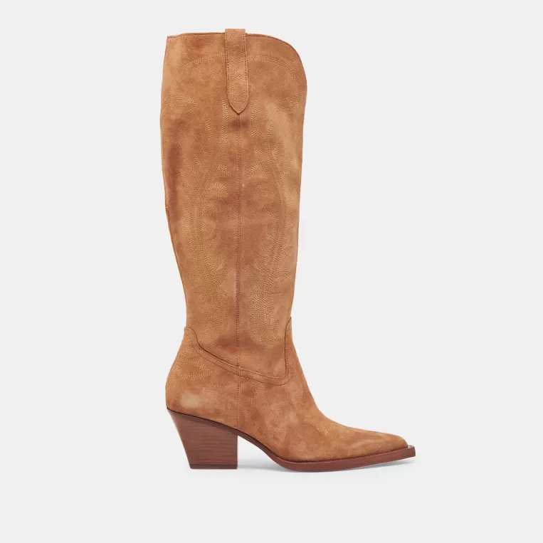 Dolce Vita Western Inspired | Tall Boots^RYATT EXTRA WIDE CALF BOOTS PECAN SUEDE