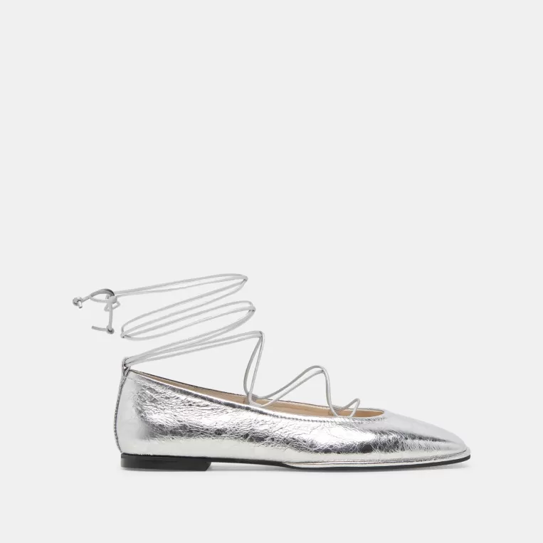 Dolce Vita Ballet Flats | Flats & Loafers^RYDER BALLET FLATS SILVER DISTRESSED LEATHER