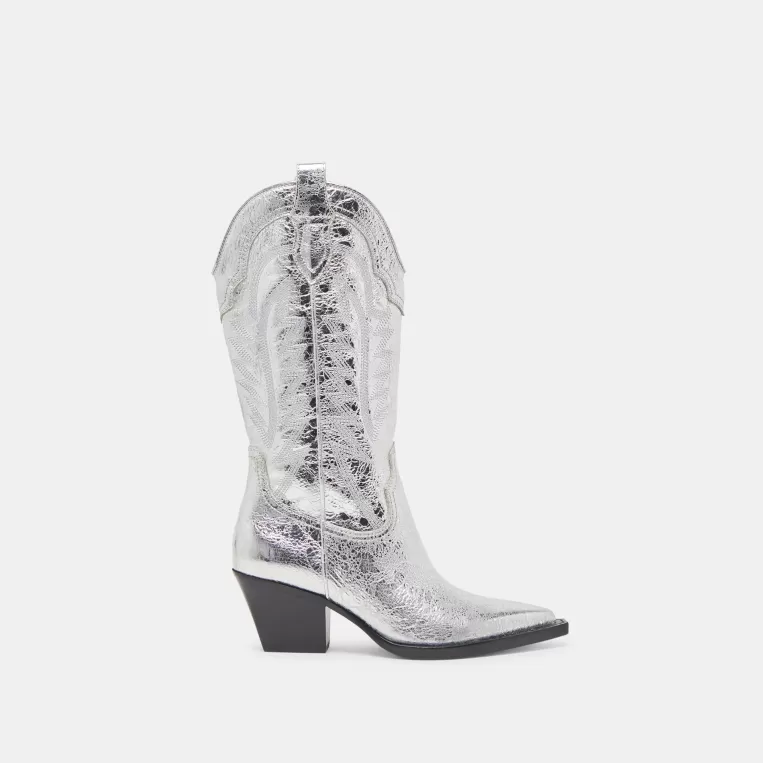 Dolce Vita Make It Metallic | Western Inspired^RYLAND BOOTS SILVER DISTRESSED LEATHER