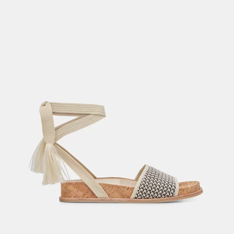 Dolce Vita Sandals^SALACY SANDALS BLACK NATURAL RAFFIA