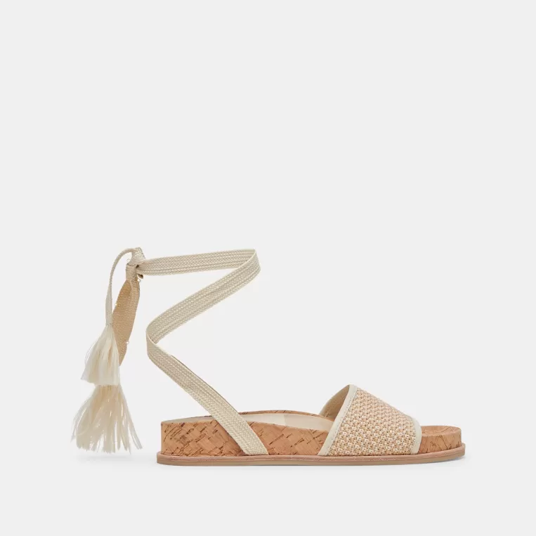 Dolce Vita Sandals^SALACY SANDALS WHITE NATURAL RAFFIA