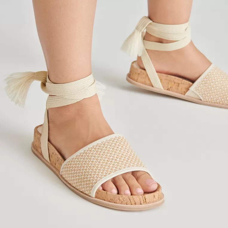 Dolce Vita Sandals^SALACY SANDALS WHITE NATURAL RAFFIA