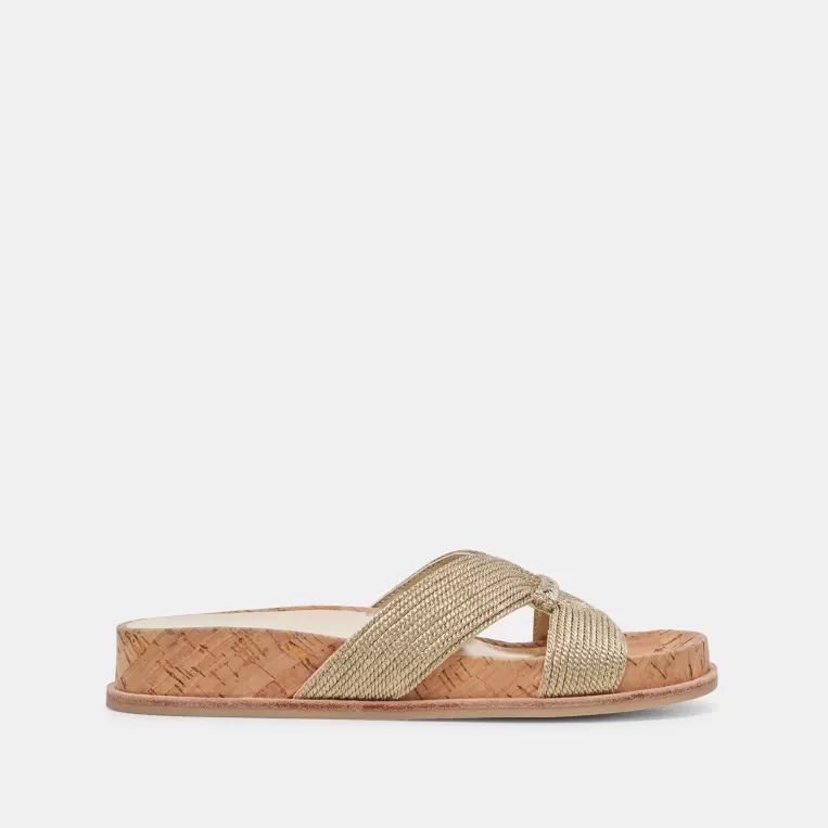 Dolce Vita Sandals^SELDA SANDALS GOLD RAFFIA