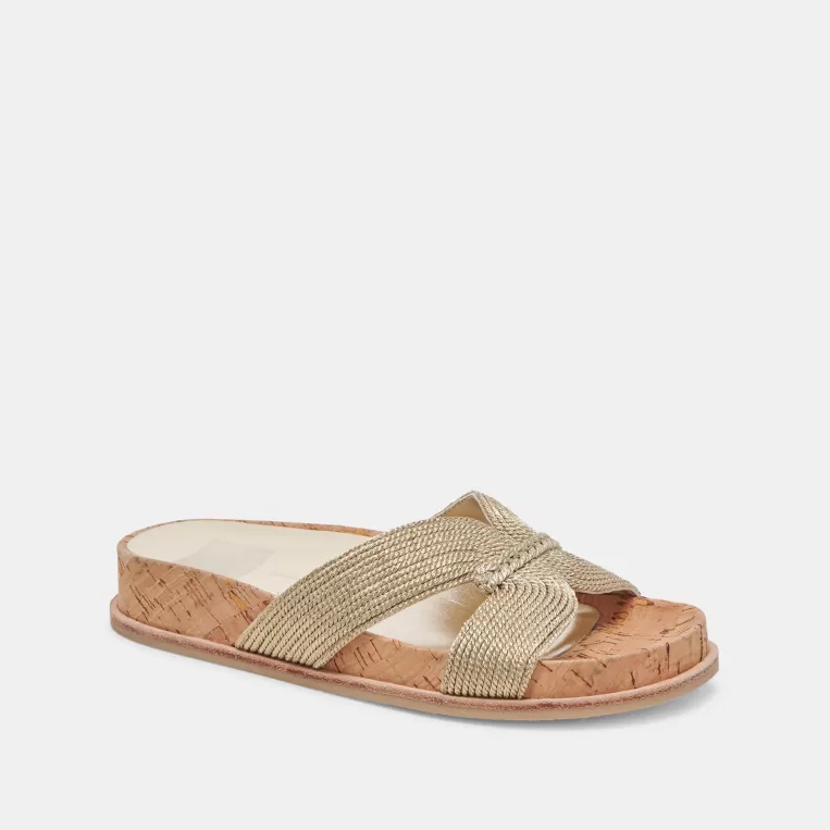 Dolce Vita Wide Widths | Sandals^SELDA WIDE SANDALS GOLD RAFFIA