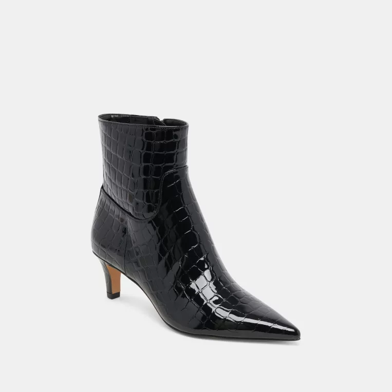 Dolce Vita Boots & Booties^SONDRA BOOTIES NOIR EMBOSSED LEATHER